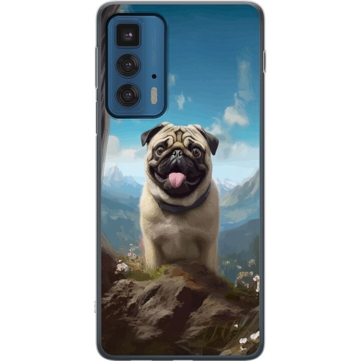 Mobiele hoes voor Motorola Edge 20 Pro met Blije Hond ontwerp in de groep SMARTPHONE & TABLETS / Mobielbescherming / Motorola bij TP E-commerce Nordic AB (A54089)