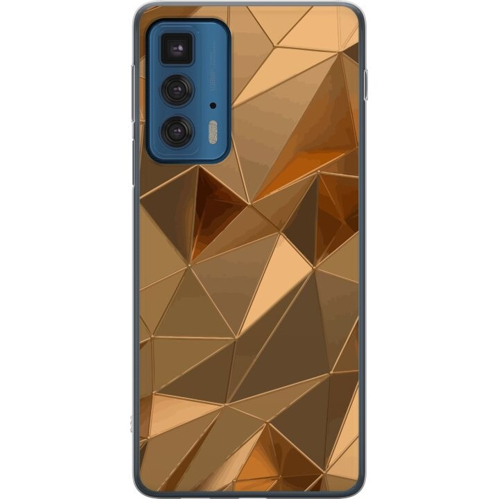 Mobiele hoes voor Motorola Edge 20 Pro met 3D Goud ontwerp in de groep SMARTPHONE & TABLETS / Mobielbescherming / Motorola bij TP E-commerce Nordic AB (A54095)