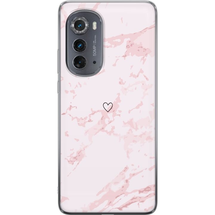 Mobiele hoes voor Motorola Edge (2022) met Roze Hart ontwerp in de groep SMARTPHONE & TABLETS / Mobielbescherming / Motorola bij TP E-commerce Nordic AB (A54121)