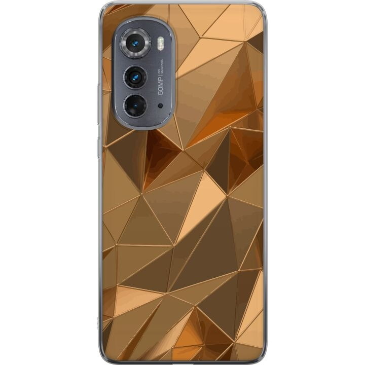 Mobiele hoes voor Motorola Edge (2022) met 3D Goud ontwerp in de groep SMARTPHONE & TABLETS / Mobielbescherming / Motorola bij TP E-commerce Nordic AB (A54122)