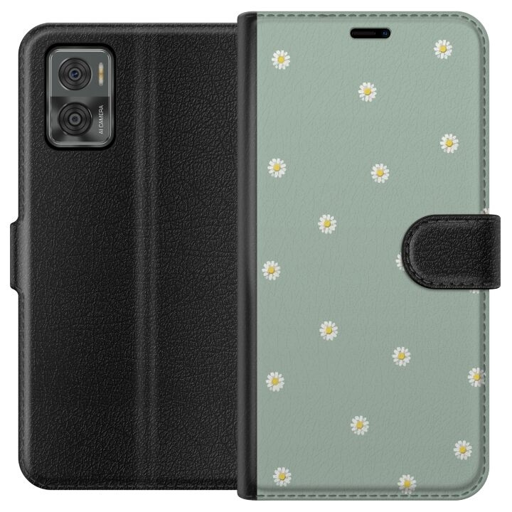 Portemonnee-hoesje voor Motorola Moto E22i met Priesterkragen ontwerp in de groep SMARTPHONE & TABLETS / Mobielbescherming / Motorola bij TP E-commerce Nordic AB (A54129)