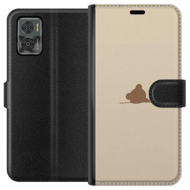 Portemonnee-hoesje voor Motorola Moto E22i met Nalle ontwerp in de groep SMARTPHONE & TABLETS / Mobielbescherming / Motorola bij TP E-commerce Nordic AB (A54145)