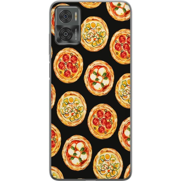 Mobiele hoes voor Motorola Moto E22i met Pizza ontwerp in de groep SMARTPHONE & TABLETS / Mobielbescherming / Motorola bij TP E-commerce Nordic AB (A54165)