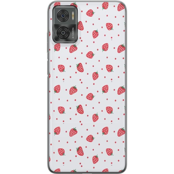 Mobiele hoes voor Motorola Moto E22i met Aardbeien ontwerp in de groep SMARTPHONE & TABLETS / Mobielbescherming / Motorola bij TP E-commerce Nordic AB (A54169)