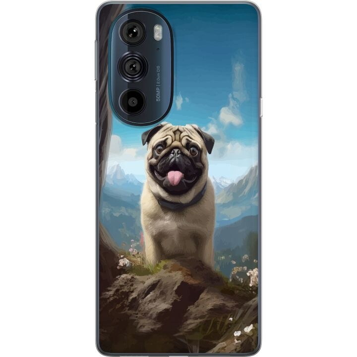 Mobiele hoes voor Motorola Edge 30 Pro met Blije Hond ontwerp in de groep SMARTPHONE & TABLETS / Mobielbescherming / Motorola bij TP E-commerce Nordic AB (A54197)