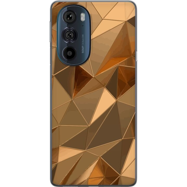 Mobiele hoes voor Motorola Edge 30 Pro met 3D Goud ontwerp in de groep SMARTPHONE & TABLETS / Mobielbescherming / Motorola bij TP E-commerce Nordic AB (A54203)