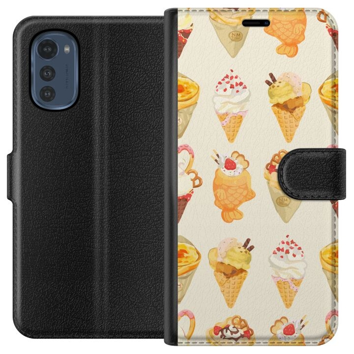 Portemonnee-hoesje voor Motorola Moto E32s met Glasachtig ontwerp in de groep SMARTPHONE & TABLETS / Mobielbescherming / Motorola bij TP E-commerce Nordic AB (A54244)