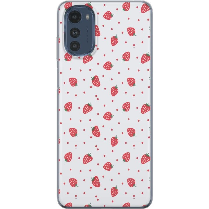 Mobiele hoes voor Motorola Moto E32s met Aardbeien ontwerp in de groep SMARTPHONE & TABLETS / Mobielbescherming / Motorola bij TP E-commerce Nordic AB (A54277)