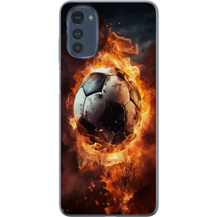 Mobiele hoes voor Motorola Moto E32s met Voetbal ontwerp in de groep SMARTPHONE & TABLETS / Mobielbescherming / Motorola bij TP E-commerce Nordic AB (A54281)