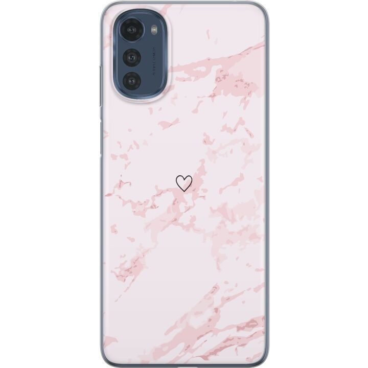 Mobiele hoes voor Motorola Moto E32s met Roze Hart ontwerp in de groep SMARTPHONE & TABLETS / Mobielbescherming / Motorola bij TP E-commerce Nordic AB (A54283)