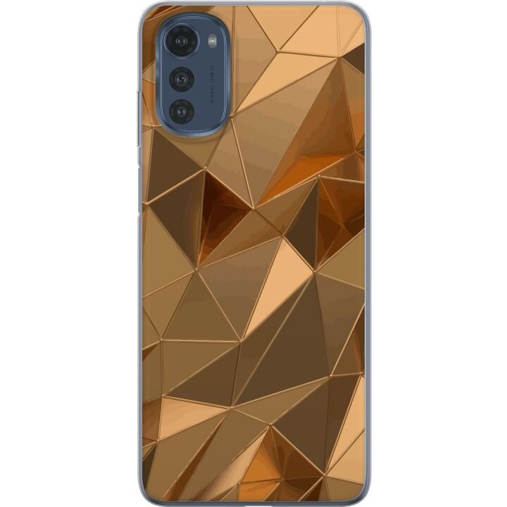 Mobiele hoes voor Motorola Moto E32s met 3D Goud ontwerp in de groep SMARTPHONE & TABLETS / Mobielbescherming / Motorola bij TP E-commerce Nordic AB (A54284)