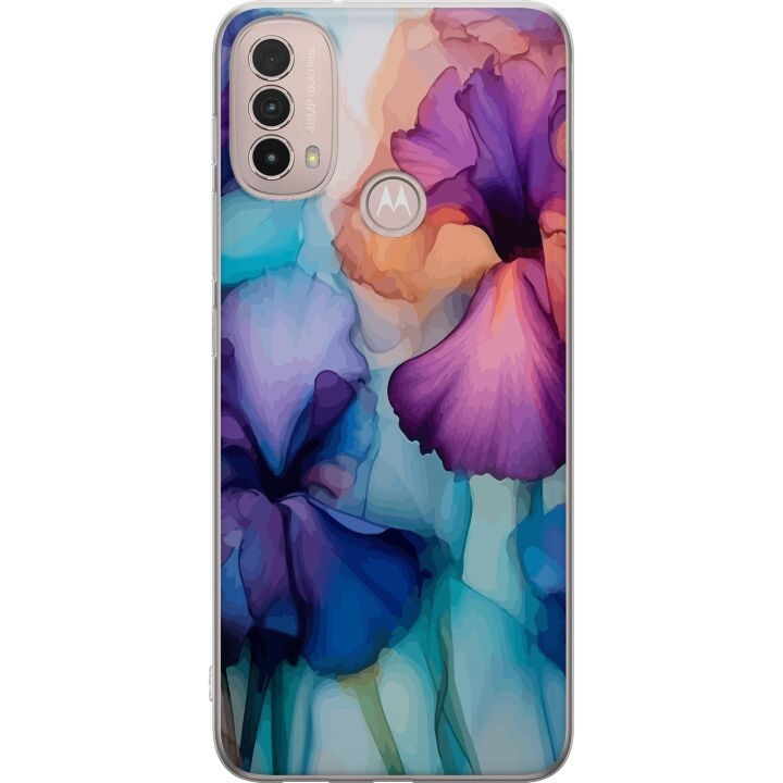 Mobiele hoes voor Motorola Moto E40 met Magische bloemen ontwerp in de groep SMARTPHONE & TABLETS / Mobielbescherming / Motorola bij TP E-commerce Nordic AB (A54290)