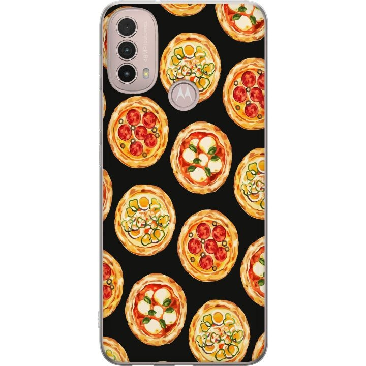 Mobiele hoes voor Motorola Moto E40 met Pizza ontwerp in de groep SMARTPHONE & TABLETS / Mobielbescherming / Motorola bij TP E-commerce Nordic AB (A54300)