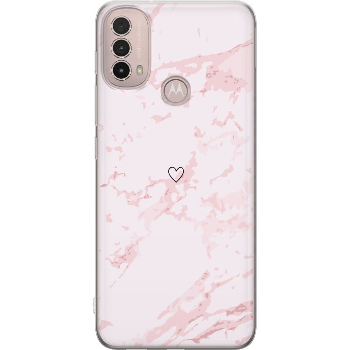 Mobiele hoes voor Motorola Moto E40 met Roze Hart ontwerp in de groep SMARTPHONE & TABLETS / Mobielbescherming / Motorola bij TP E-commerce Nordic AB (A54310)