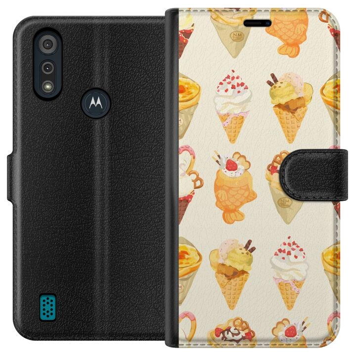 Portemonnee-hoesje voor Motorola Moto E6i met Glasachtig ontwerp in de groep SMARTPHONE & TABLETS / Mobielbescherming / Motorola bij TP E-commerce Nordic AB (A54325)