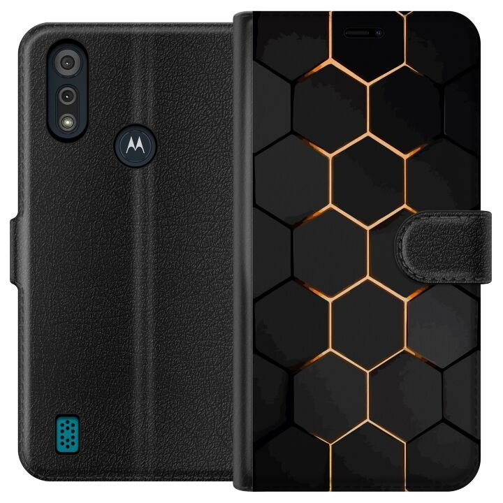 Portemonnee-hoesje voor Motorola Moto E6i met Luxe Patroon ontwerp in de groep SMARTPHONE & TABLETS / Mobielbescherming / Motorola bij TP E-commerce Nordic AB (A54339)