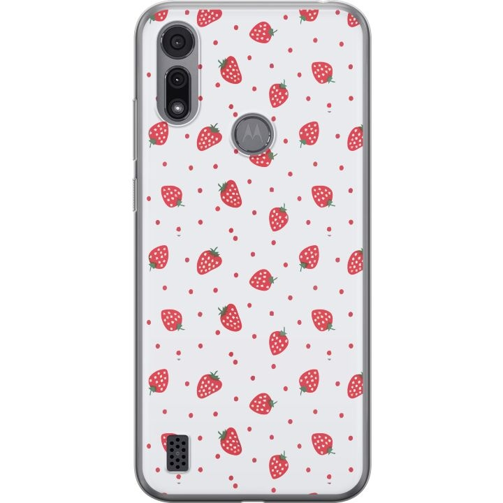 Mobiele hoes voor Motorola Moto E6i met Aardbeien ontwerp in de groep SMARTPHONE & TABLETS / Mobielbescherming / Motorola bij TP E-commerce Nordic AB (A54358)