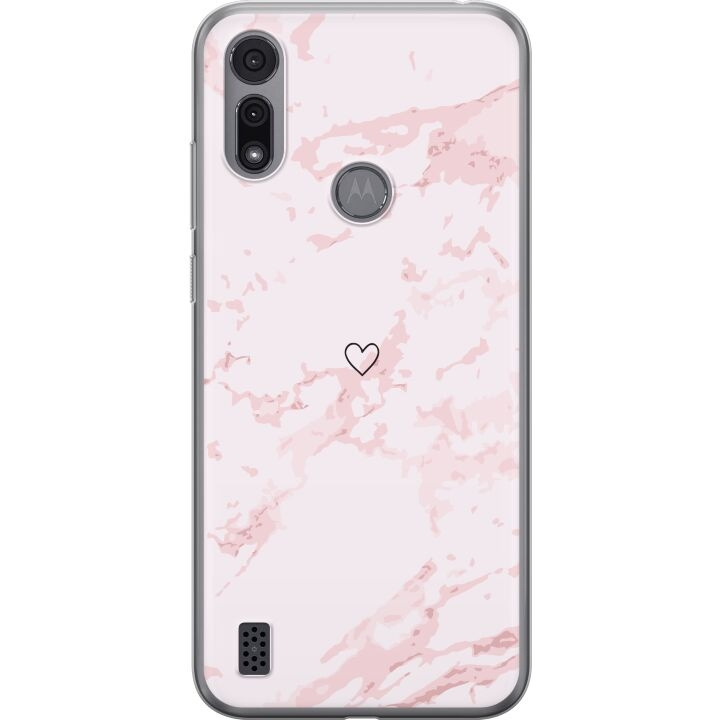 Mobiele hoes voor Motorola Moto E6i met Roze Hart ontwerp in de groep SMARTPHONE & TABLETS / Mobielbescherming / Motorola bij TP E-commerce Nordic AB (A54364)