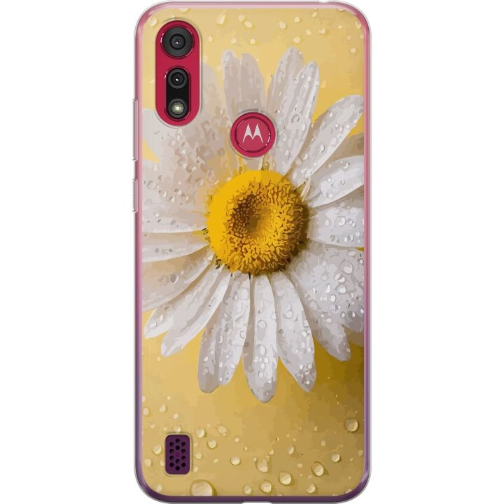 Mobiele hoes voor Motorola Moto E6s (2020) met Porseleinbloem ontwerp in de groep SMARTPHONE & TABLETS / Mobielbescherming / Motorola bij TP E-commerce Nordic AB (A54368)