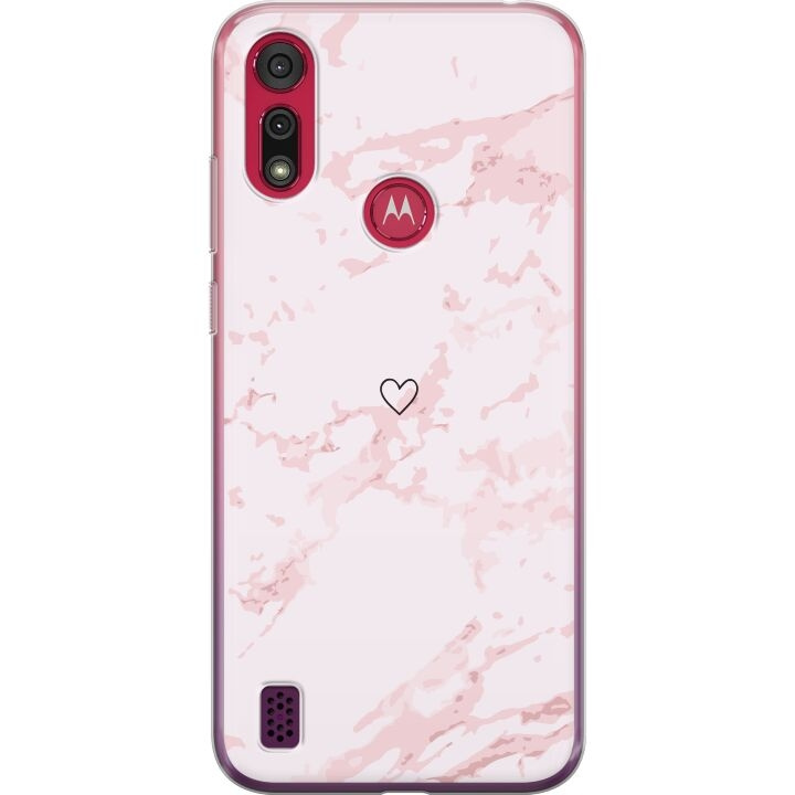 Mobiele hoes voor Motorola Moto E6s (2020) met Roze Hart ontwerp in de groep SMARTPHONE & TABLETS / Mobielbescherming / Motorola bij TP E-commerce Nordic AB (A54391)