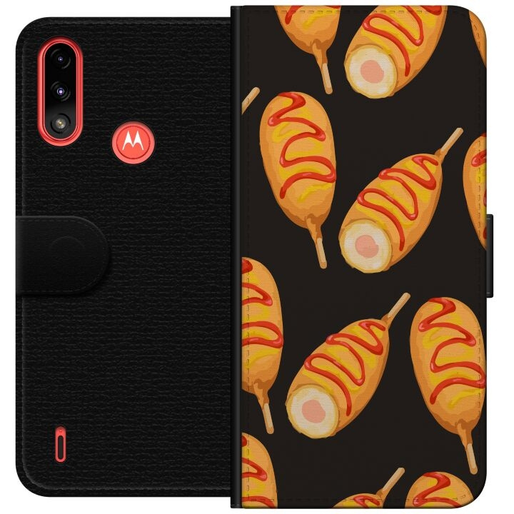 Portemonnee-hoesje voor Motorola Moto E7 Power met Kippenpoot ontwerp in de groep SMARTPHONE & TABLETS / Mobielbescherming / Motorola bij TP E-commerce Nordic AB (A54431)