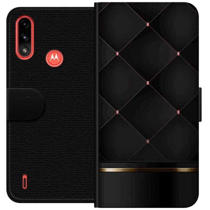 Portemonnee-hoesje voor Motorola Moto E7 Power met Luxe lijn ontwerp in de groep SMARTPHONE & TABLETS / Mobielbescherming / Motorola bij TP E-commerce Nordic AB (A54437)