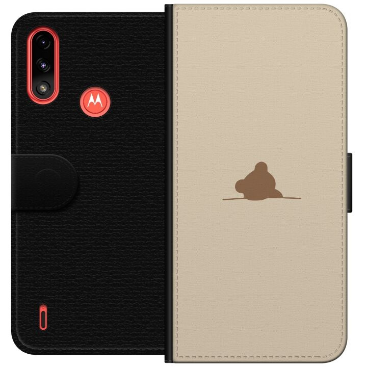 Portemonnee-hoesje voor Motorola Moto E7 Power met Nalle ontwerp in de groep SMARTPHONE & TABLETS / Mobielbescherming / Motorola bij TP E-commerce Nordic AB (A54442)