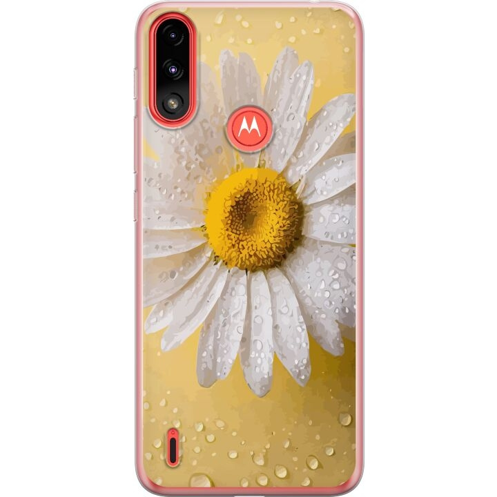 Mobiele hoes voor Motorola Moto E7 Power met Porseleinbloem ontwerp in de groep SMARTPHONE & TABLETS / Mobielbescherming / Motorola bij TP E-commerce Nordic AB (A54449)