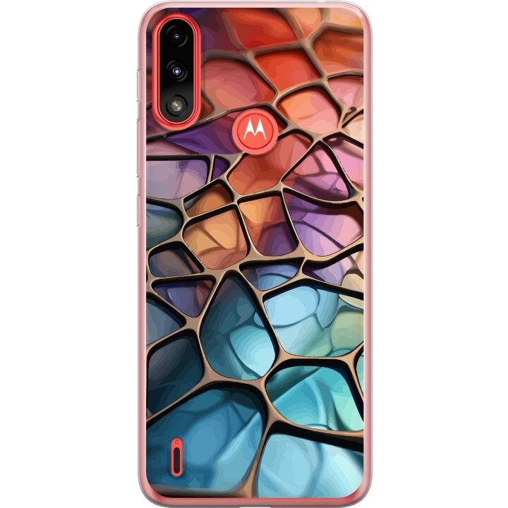 Mobiele hoes voor Motorola Moto E7 Power met Metallic patroon ontwerp in de groep SMARTPHONE & TABLETS / Mobielbescherming / Motorola bij TP E-commerce Nordic AB (A54459)