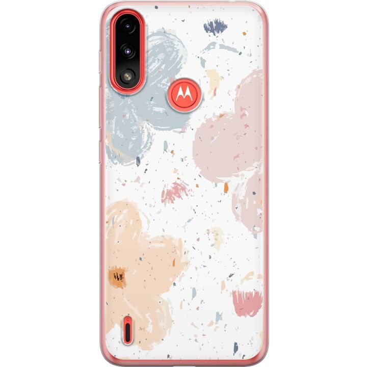 Mobiele hoes voor Motorola Moto E7 Power met Bloemen ontwerp in de groep SMARTPHONE & TABLETS / Mobielbescherming / Motorola bij TP E-commerce Nordic AB (A54461)