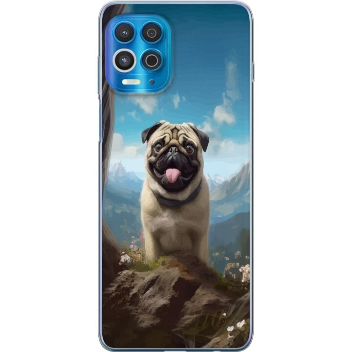 Mobiele hoes voor Motorola Edge S met Blije Hond ontwerp in de groep SMARTPHONE & TABLETS / Mobielbescherming / Motorola bij TP E-commerce Nordic AB (A54575)