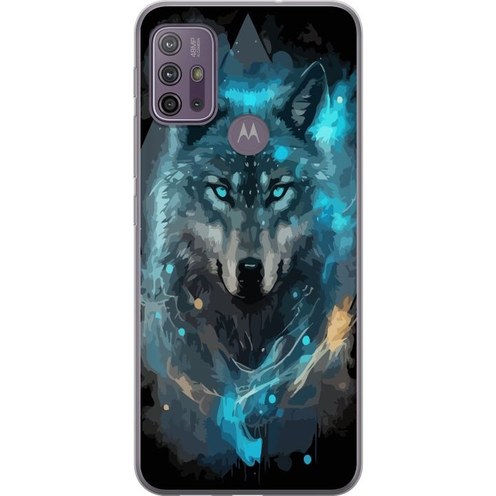 Mobiele hoes voor Motorola Moto G10 met Wolf ontwerp in de groep SMARTPHONE & TABLETS / Mobielbescherming / Motorola bij TP E-commerce Nordic AB (A54589)