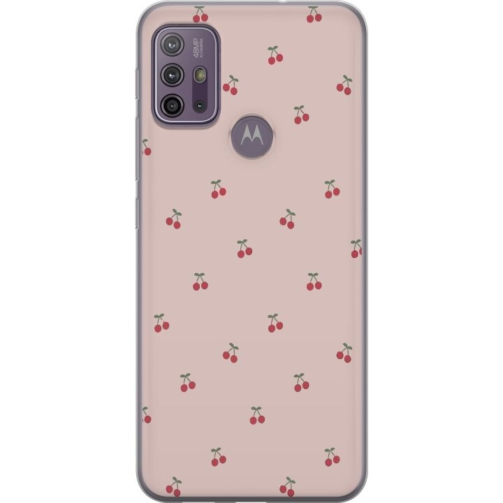 Mobiele hoes voor Motorola Moto G10 met Kersen ontwerp in de groep SMARTPHONE & TABLETS / Mobielbescherming / Motorola bij TP E-commerce Nordic AB (A54591)