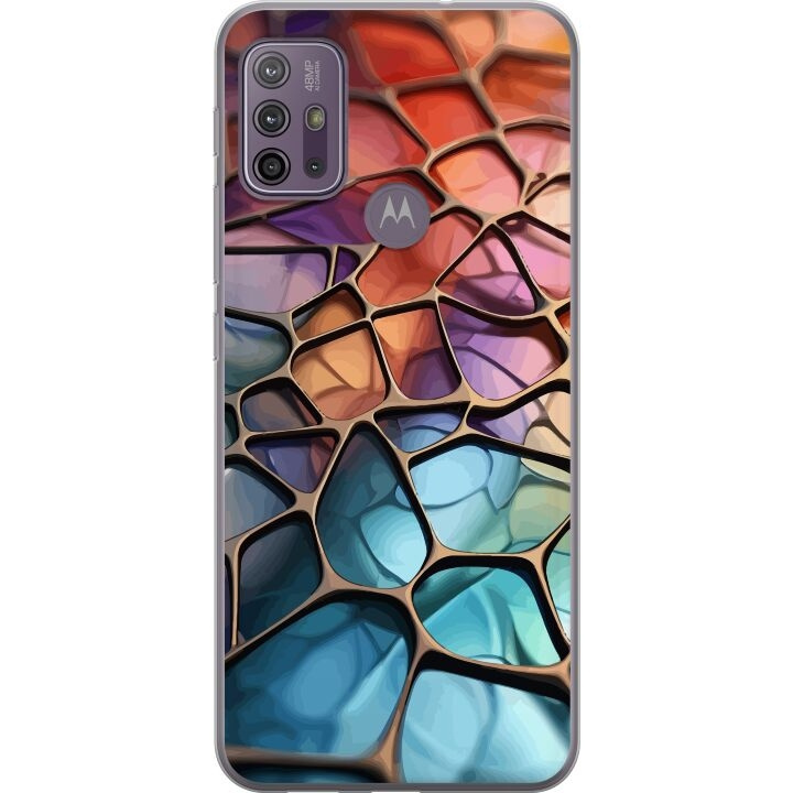 Mobiele hoes voor Motorola Moto G10 met Metallic patroon ontwerp in de groep SMARTPHONE & TABLETS / Mobielbescherming / Motorola bij TP E-commerce Nordic AB (A54594)