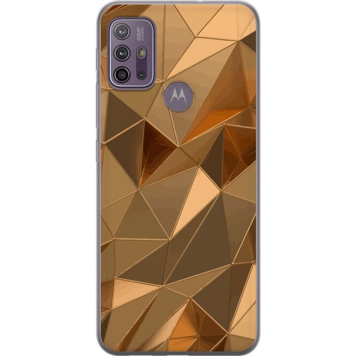 Mobiele hoes voor Motorola Moto G10 met 3D Goud ontwerp in de groep SMARTPHONE & TABLETS / Mobielbescherming / Motorola bij TP E-commerce Nordic AB (A54608)