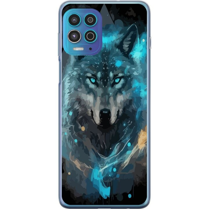 Mobiele hoes voor Motorola Moto G100 met Wolf ontwerp in de groep SMARTPHONE & TABLETS / Mobielbescherming / Motorola bij TP E-commerce Nordic AB (A54616)