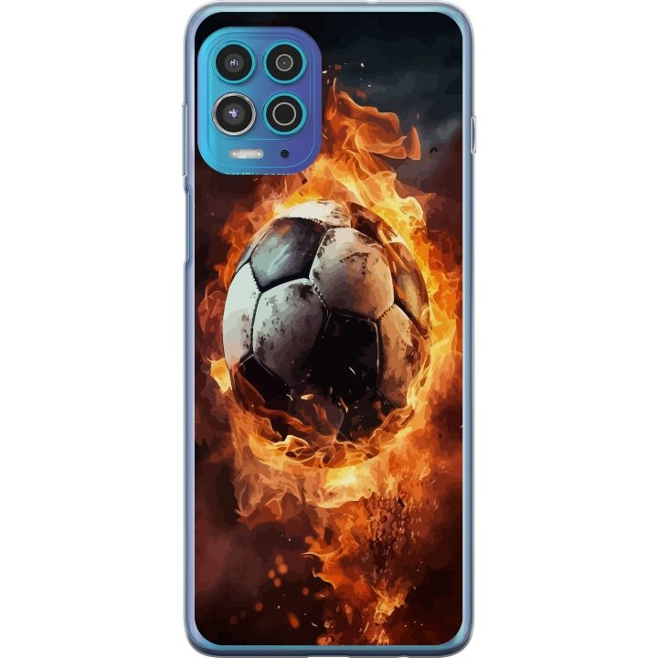 Mobiele hoes voor Motorola Moto G100 met Voetbal ontwerp in de groep SMARTPHONE & TABLETS / Mobielbescherming / Motorola bij TP E-commerce Nordic AB (A54632)