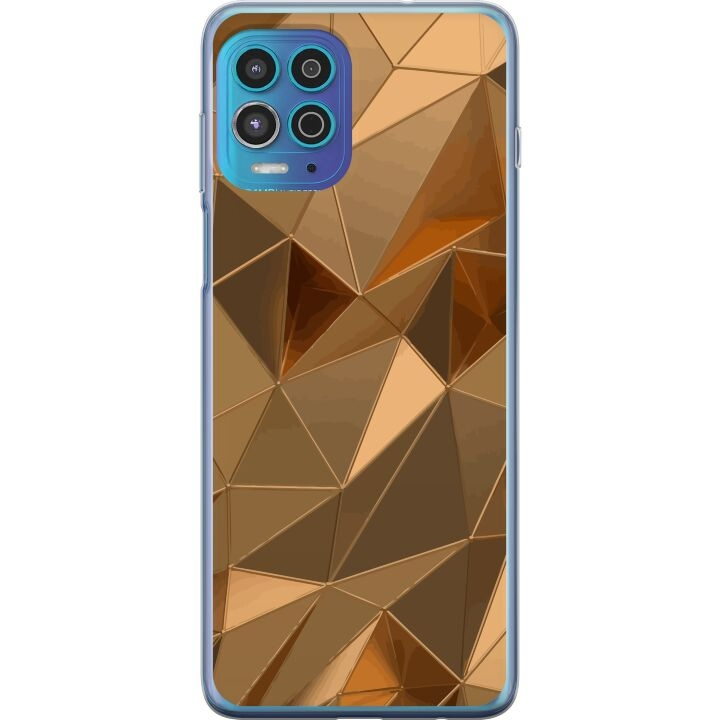 Mobiele hoes voor Motorola Moto G100 met 3D Goud ontwerp in de groep SMARTPHONE & TABLETS / Mobielbescherming / Motorola bij TP E-commerce Nordic AB (A54635)