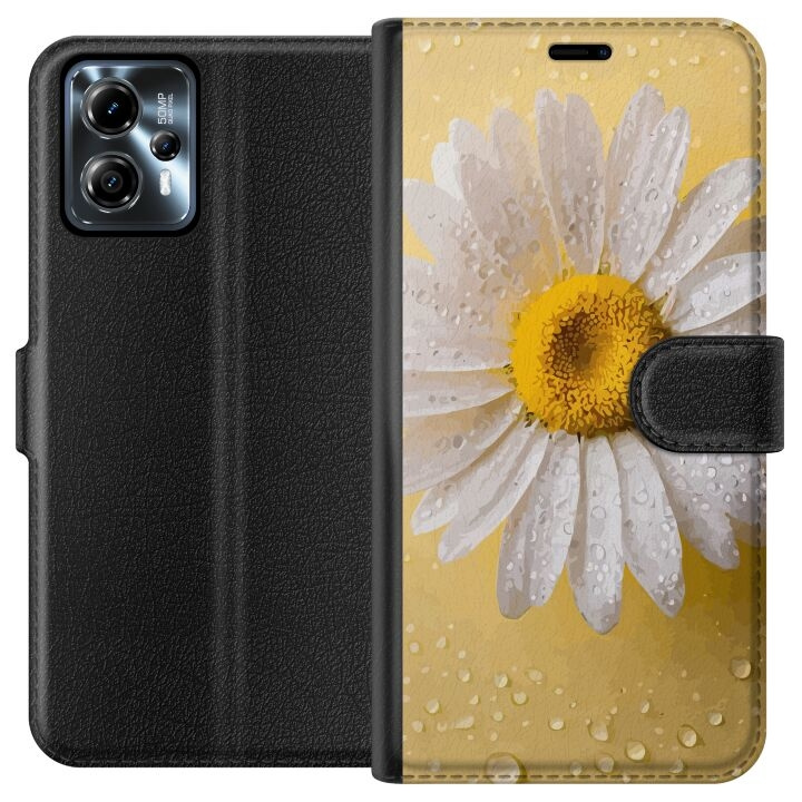 Portemonnee-hoesje voor Motorola Moto G13 met Porseleinbloem ontwerp in de groep SMARTPHONE & TABLETS / Mobielbescherming / Motorola bij TP E-commerce Nordic AB (A54638)