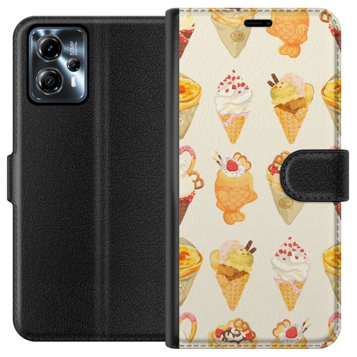 Portemonnee-hoesje voor Motorola Moto G13 met Glasachtig ontwerp in de groep SMARTPHONE & TABLETS / Mobielbescherming / Motorola bij TP E-commerce Nordic AB (A54649)