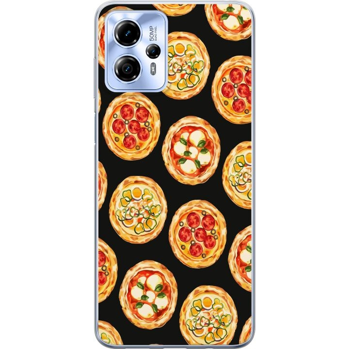 Mobiele hoes voor Motorola Moto G13 met Pizza ontwerp in de groep SMARTPHONE & TABLETS / Mobielbescherming / Motorola bij TP E-commerce Nordic AB (A54678)