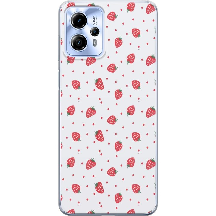 Mobiele hoes voor Motorola Moto G13 met Aardbeien ontwerp in de groep SMARTPHONE & TABLETS / Mobielbescherming / Motorola bij TP E-commerce Nordic AB (A54682)