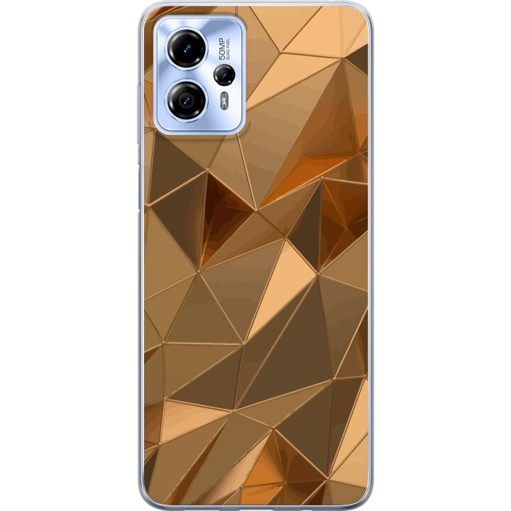 Mobiele hoes voor Motorola Moto G13 met 3D Goud ontwerp in de groep SMARTPHONE & TABLETS / Mobielbescherming / Motorola bij TP E-commerce Nordic AB (A54689)