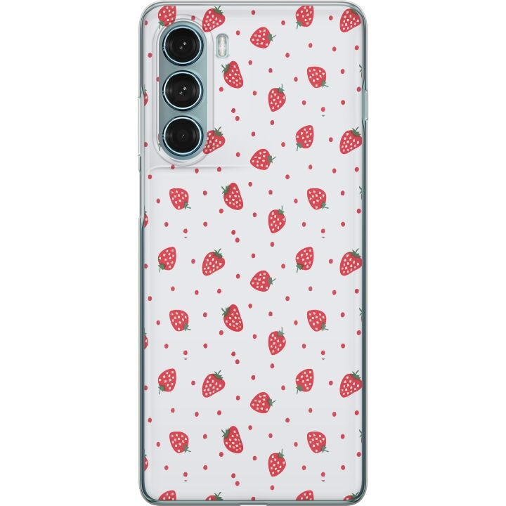 Mobiele hoes voor Motorola Moto G200 5G met Aardbeien ontwerp in de groep SMARTPHONE & TABLETS / Mobielbescherming / Motorola bij TP E-commerce Nordic AB (A54736)