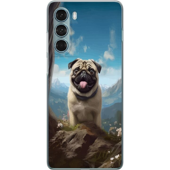 Mobiele hoes voor Motorola Moto G200 5G met Blije Hond ontwerp in de groep SMARTPHONE & TABLETS / Mobielbescherming / Motorola bij TP E-commerce Nordic AB (A54737)