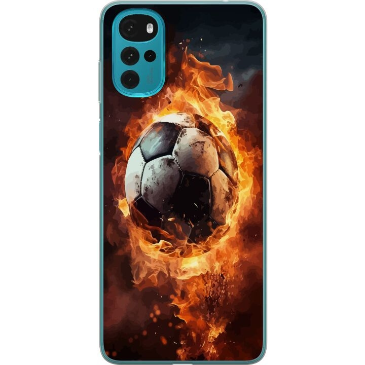 Mobiele hoes voor Motorola Moto G22 met Voetbal ontwerp in de groep SMARTPHONE & TABLETS / Mobielbescherming / Motorola bij TP E-commerce Nordic AB (A54767)