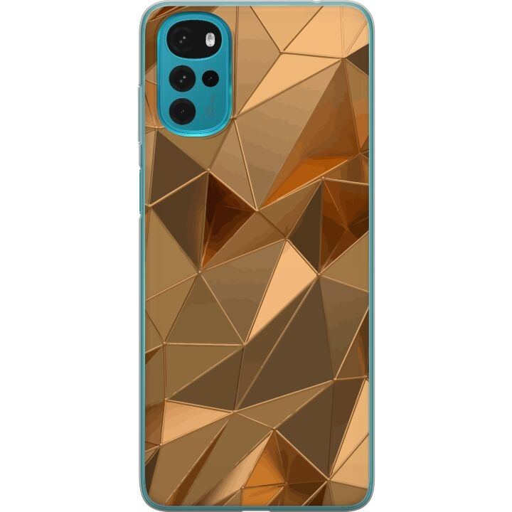 Mobiele hoes voor Motorola Moto G22 met 3D Goud ontwerp in de groep SMARTPHONE & TABLETS / Mobielbescherming / Motorola bij TP E-commerce Nordic AB (A54770)