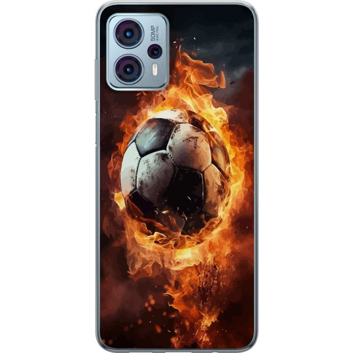 Mobiele hoes voor Motorola Moto G23 met Voetbal ontwerp in de groep SMARTPHONE & TABLETS / Mobielbescherming / Motorola bij TP E-commerce Nordic AB (A54821)