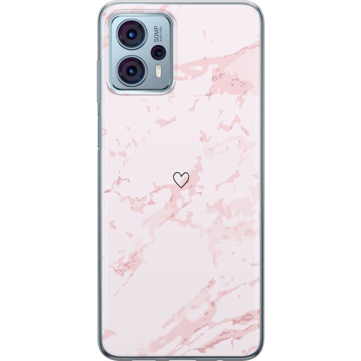 Mobiele hoes voor Motorola Moto G23 met Roze Hart ontwerp in de groep SMARTPHONE & TABLETS / Mobielbescherming / Motorola bij TP E-commerce Nordic AB (A54823)