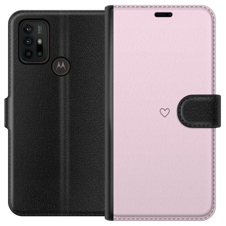 Portemonnee-hoesje voor Motorola Moto G30 met Hart ontwerp in de groep SMARTPHONE & TABLETS / Mobielbescherming / Motorola bij TP E-commerce Nordic AB (A54846)